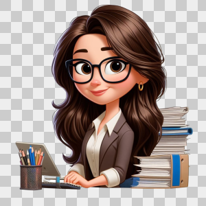 dibujo de teacher con gafas