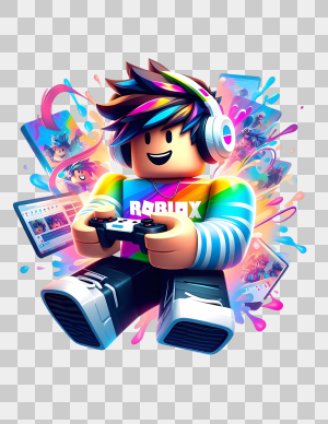 roblox gamer personaje colorido