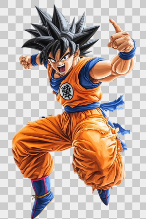son goku dragon ball saltando