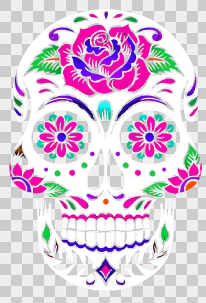 calavera para DTF en día de muertos