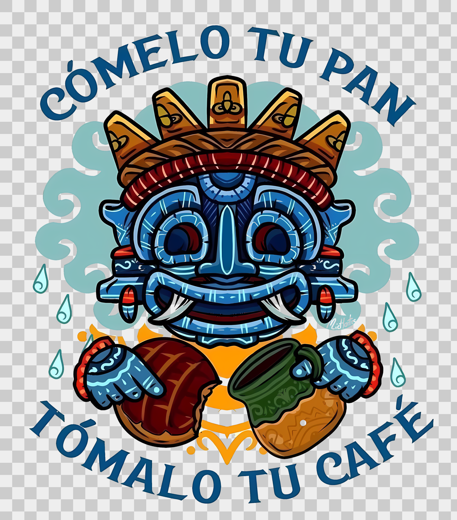comelo tu pan tomalo tu cafe para DTF