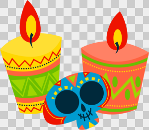 dibujo veladora dia de muertos