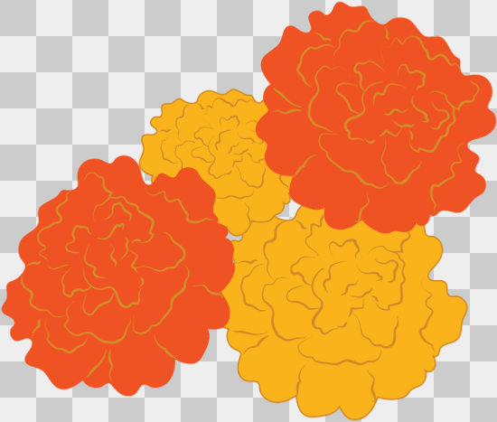 flores de cempasúchil dibujo