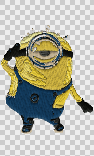 minions con efecto bordado sin fondo