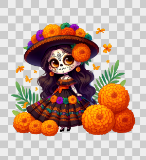 muñeca dia de muertos y xantolo