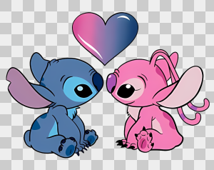 Angela y Stitch Enamorados
