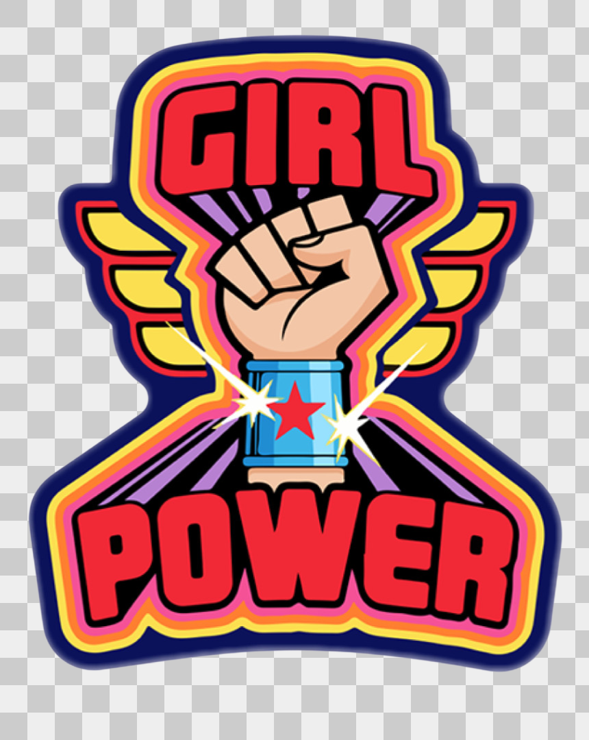 Girl Power puño de colores