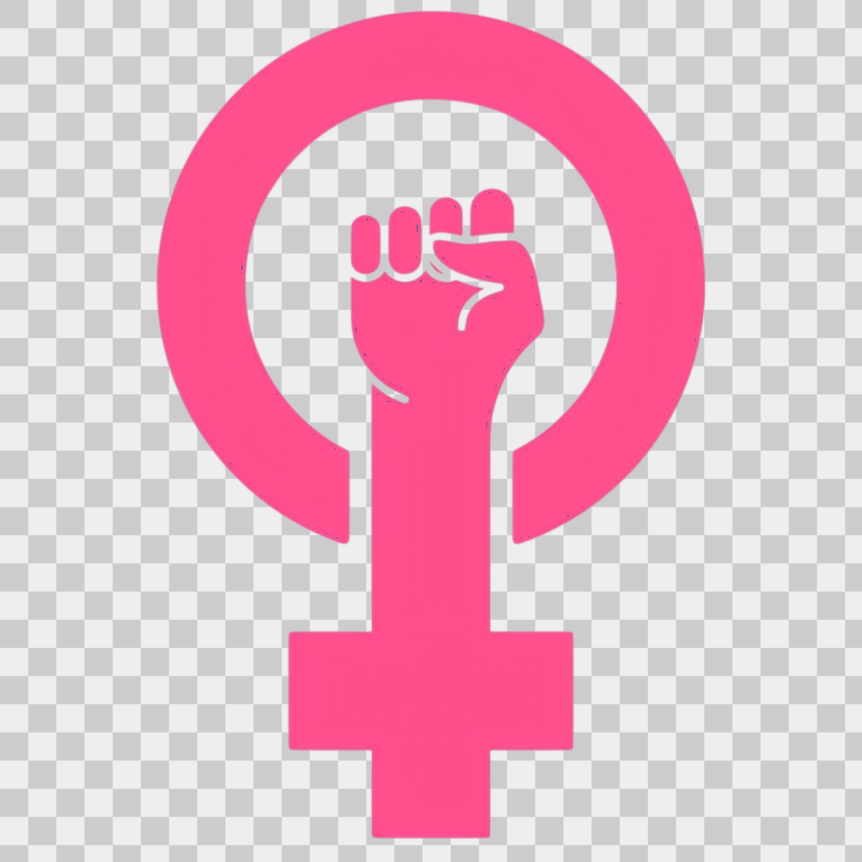 Simbolo puño día de la mujer