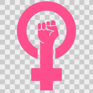 Simbolo puño día de la mujer